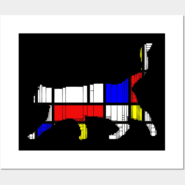 MONDRIAN CAT Wall Art by DEMON LIMBS